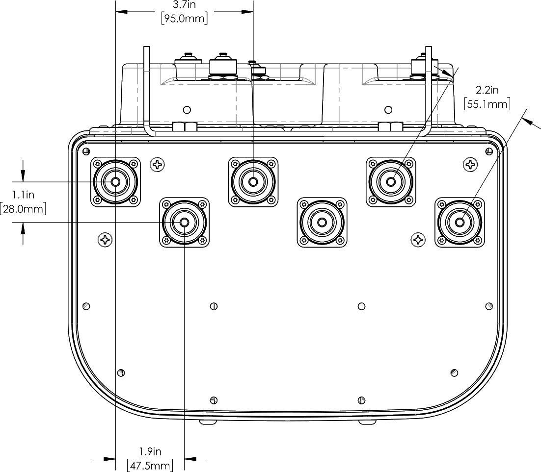 PI HPA65RKE4AA connector spacing