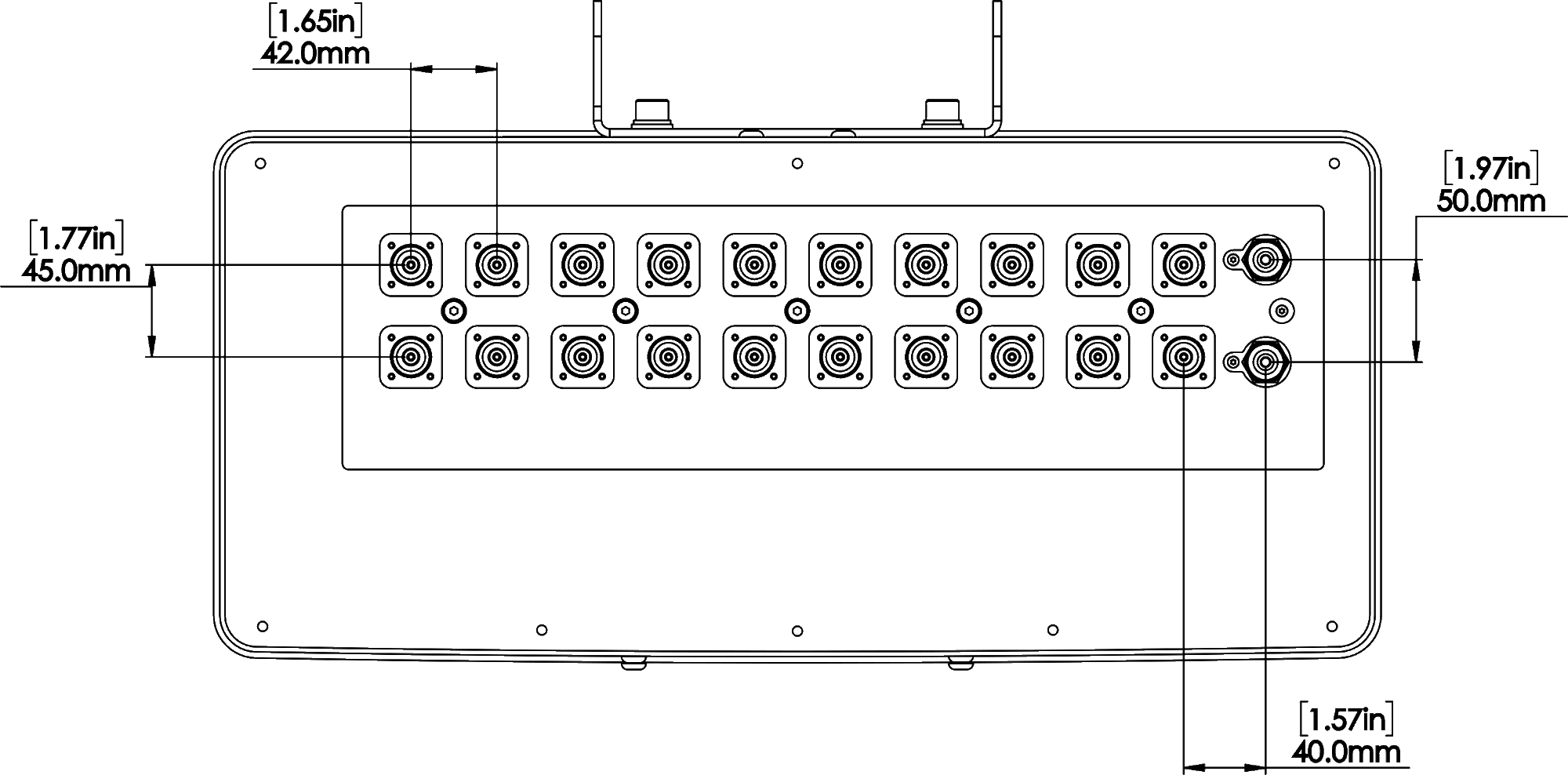 PI HTSBD5RBU8A Connector Spacing