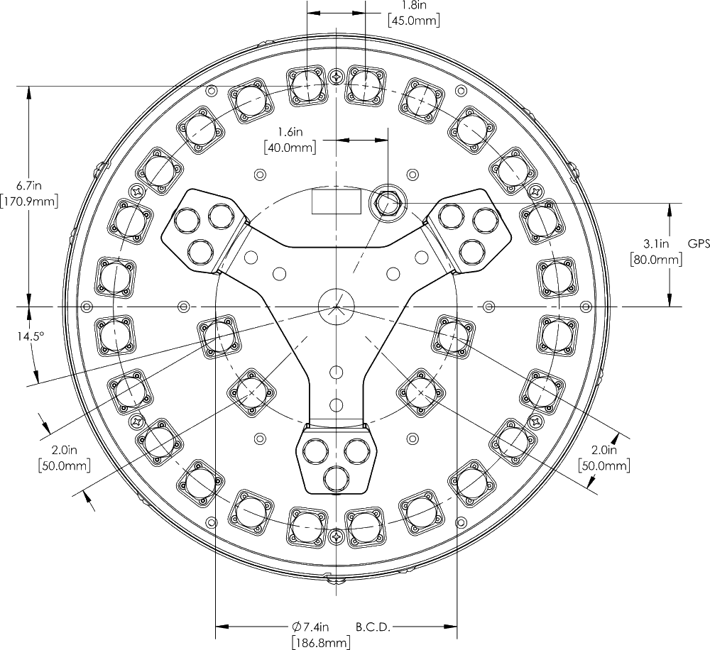 PI SCA360FKEHJ4G Connector Spacing