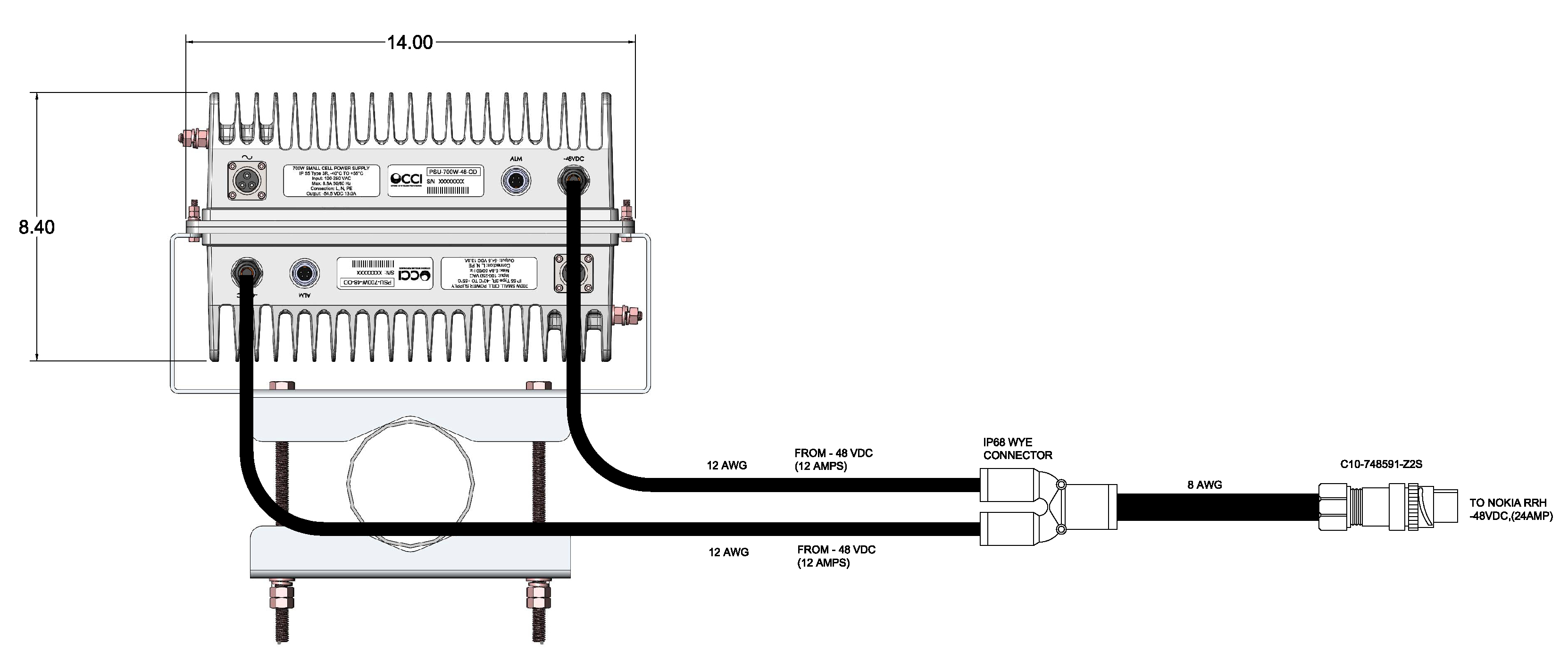 PSU1200W48X Outline